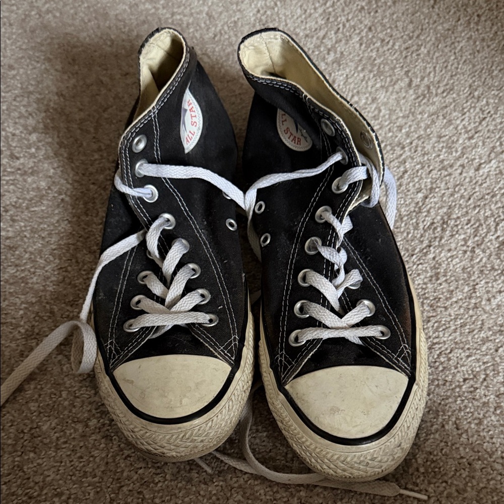 Classic Black and White High-Top Sneakers